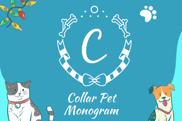 Collar Pet Monogram: A Playful, Polished Decorative Font for Small Brands