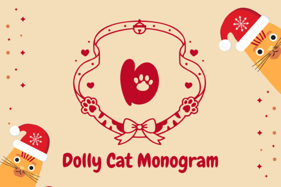 Dolly Cat Monogram: A Playful Display Font for Digital Branding