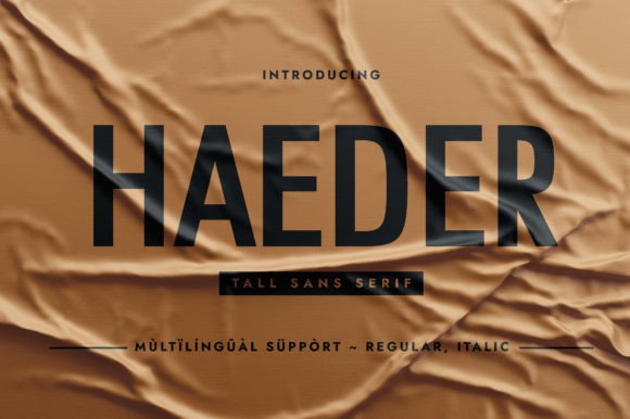 Haeder: A Tall, Condensed Sans Serif for Impactful Web Design