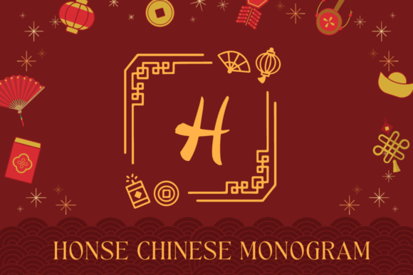 Honse Chinese Monogram: A Decorative Typeface for Meaningful Handmade Moments