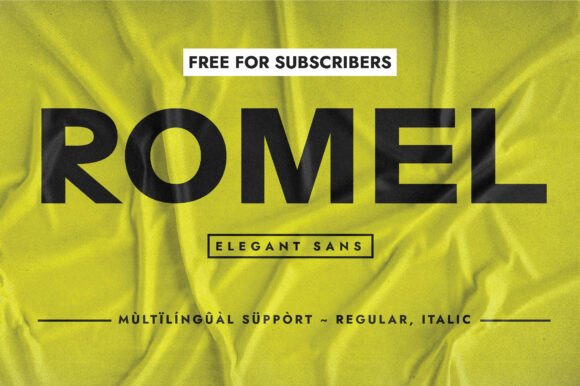 Romel: A Bold, Minimalist Sans Serif for Digital Clarity
